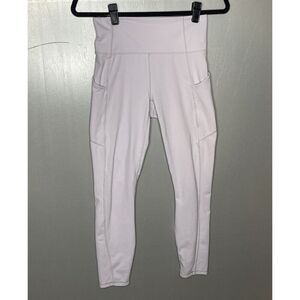 Fabletics Pure luxe High Waist Crop Leggings Pockets Light Purple